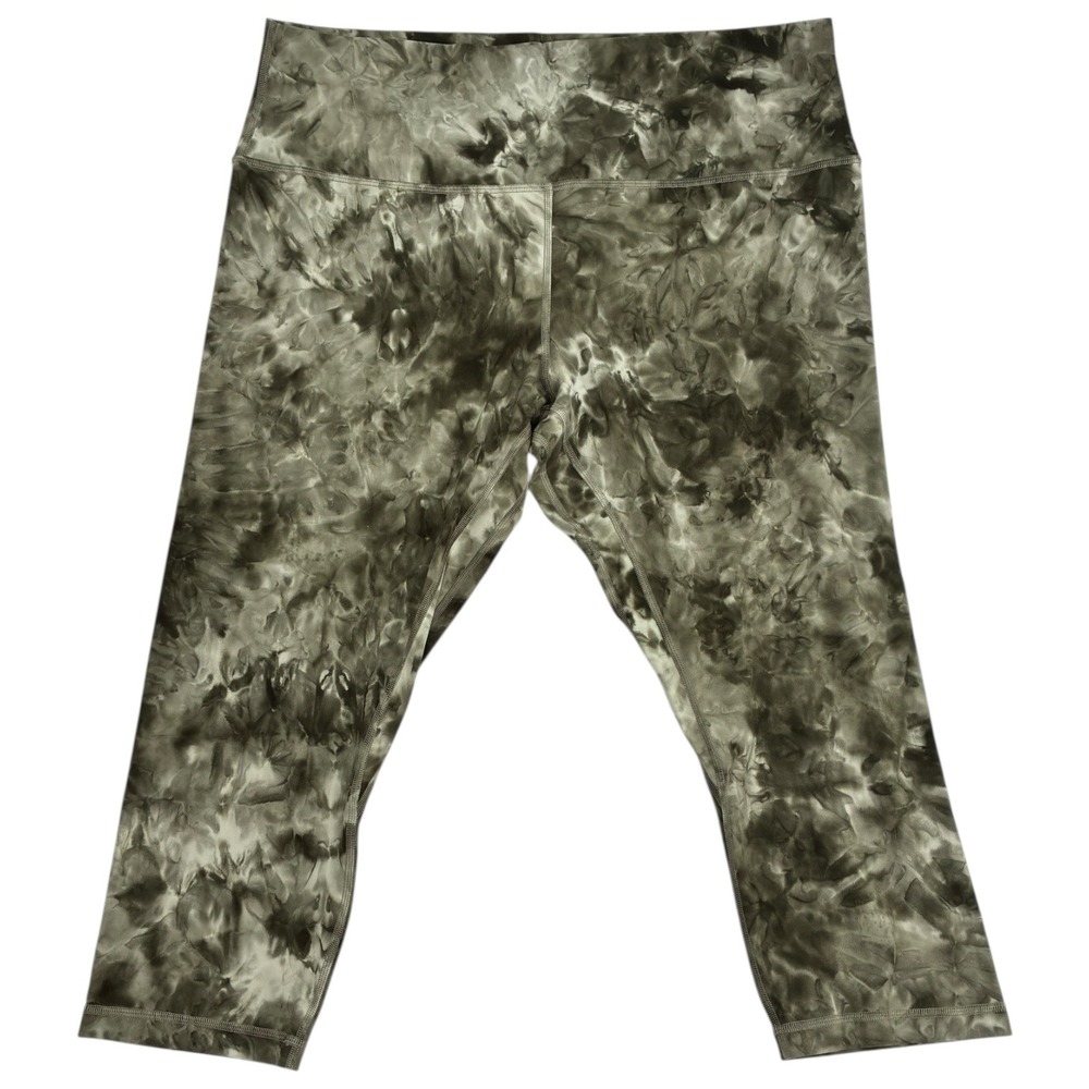 Lululemon Align High-Rise Crop 21" Diamond Dye Light Sage Medium‎ Olive Size 18